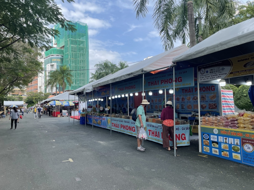 The farmers market by the Central Market in Ho Chi Minh City (Saigon)