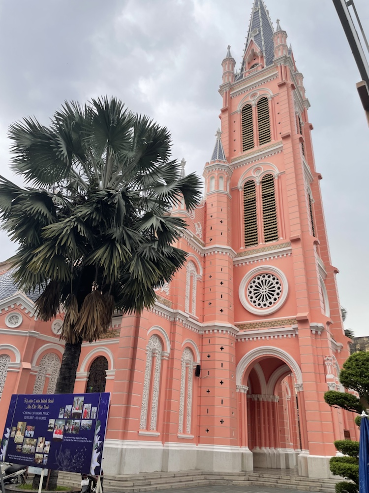The very pink Tan Dinh Church, in Ho Chi Minh City (Saigon), Vietnam