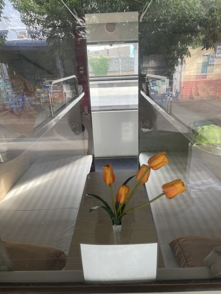 1st class sleeper carriage on the Ho Chi Minh (Saigon) to Nha Trang train