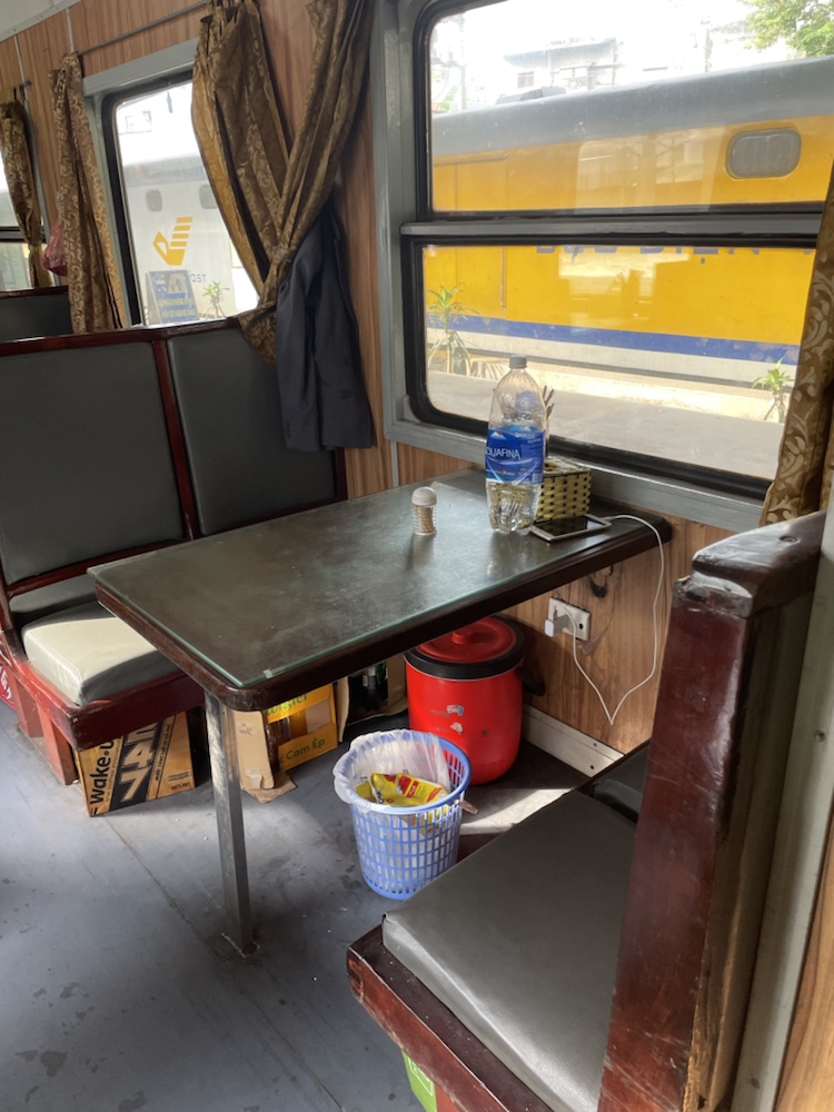 Third class seating carriage on the Ho Chi Minh (Saigon) to Nha Trang train