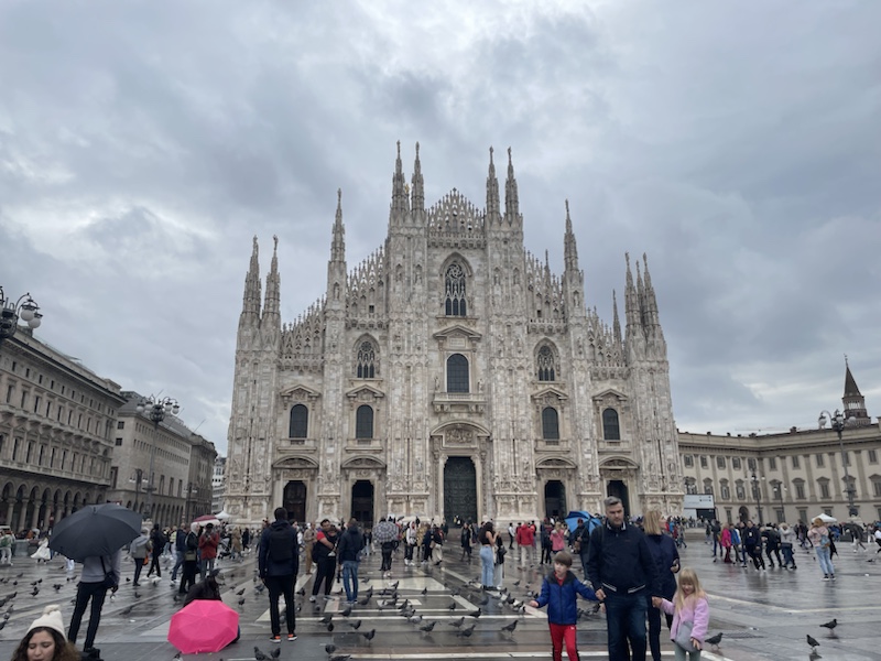 Milan cathedral still looked beautifully impressive in the rain