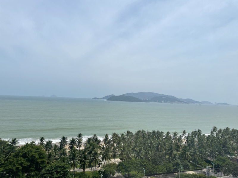Sea view from our room in the DTX Hotel Nha Trang, Vietnam