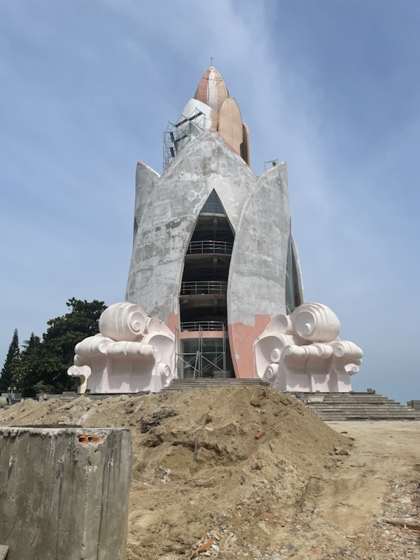 The Agarwood Tower, Nha Trang, was in a state if disrepair when we visited, surrounded by hoarding and inaccessible to visitors
