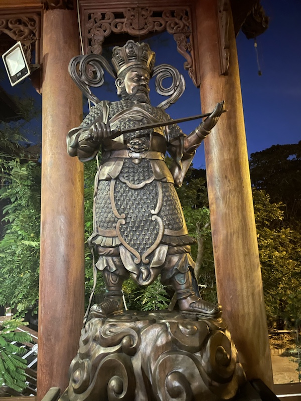 The Long Son Pagoda, Nha Trang, was beautifully lit up and very atmospheric in the dark