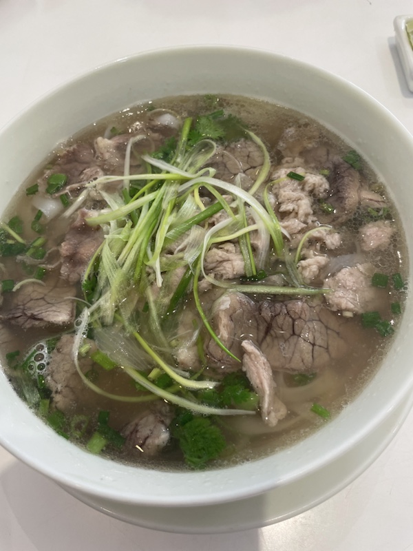 Our beef Pho and fried Pho at The Noodle House, Da Nang, Vietnam