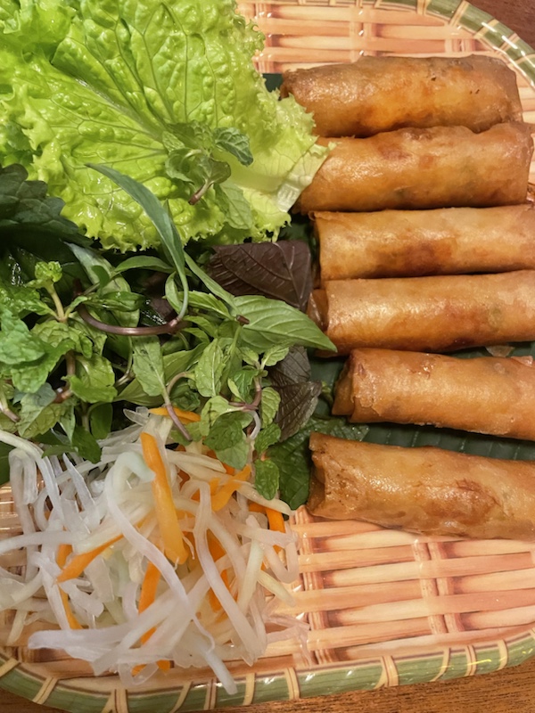 Our very delicious dinner at Lang Quan, Da Nang, Vietnam 