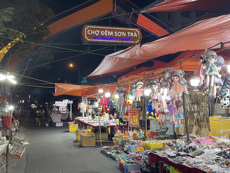 The night market in Da Nang, Vietnam 