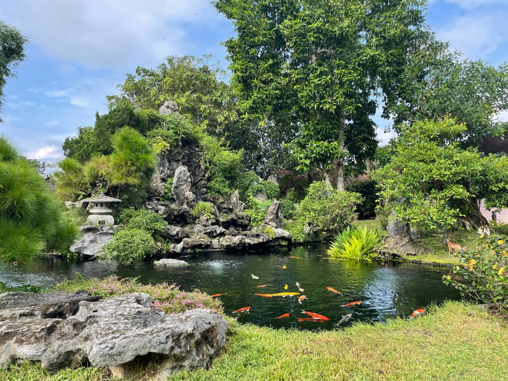 Garden at the back of the Thien Mu Pagoda, Hue, Vietnam 