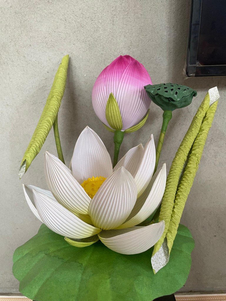 Handmade lotus flowers in Hue, Vietnam 