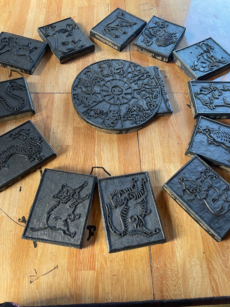 The printing blocks at Tranh dân gian Làng Sình, Hue, Vietnam 