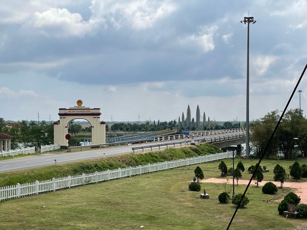 The Hien Luong Bridge, over the Ben Hai River, Quang Tri Province, Vietnam 