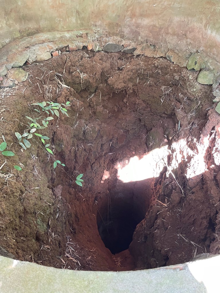 One of the deep well shafts used for digging out the tunnels at Vinh Moc​
