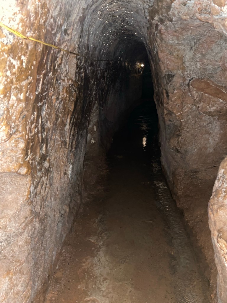 Tunnel 10 of the Vinh Moc tunnels was very flooded​