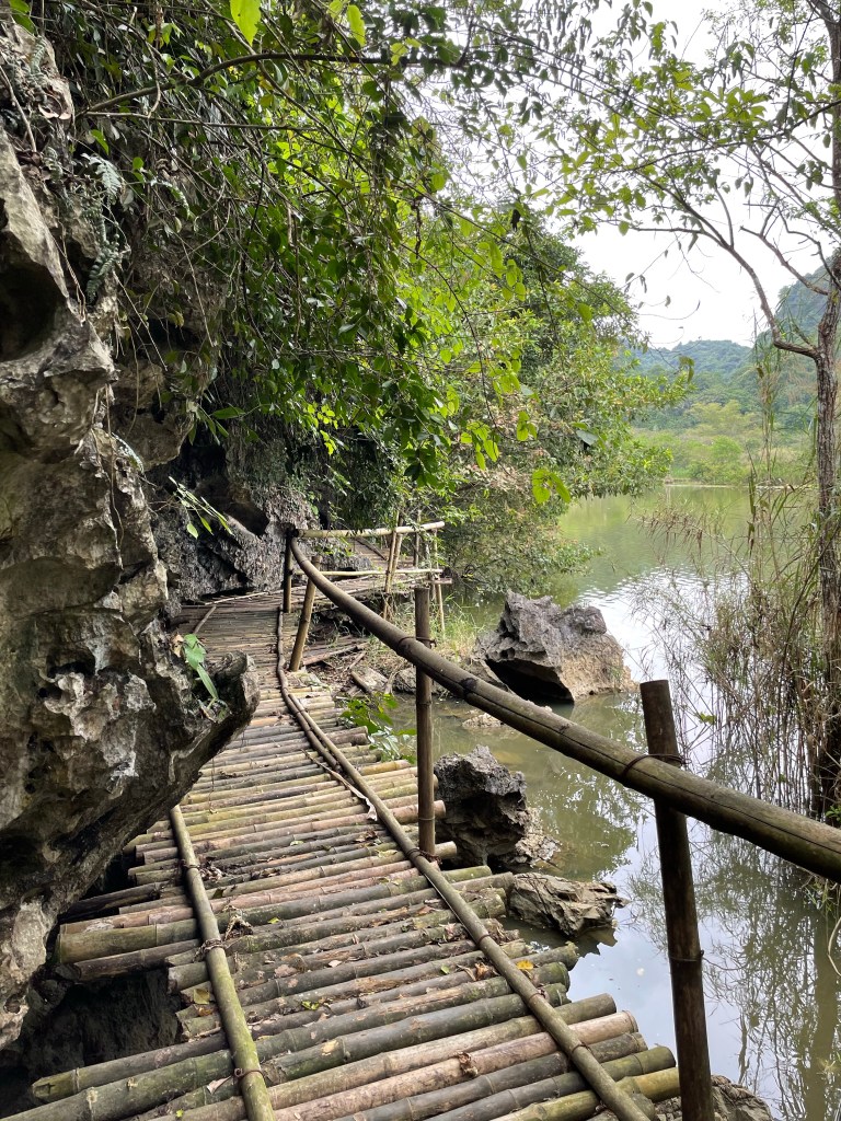 It’s very pleasant walking around the lake in Thung Nham bird park, Nimh Binh