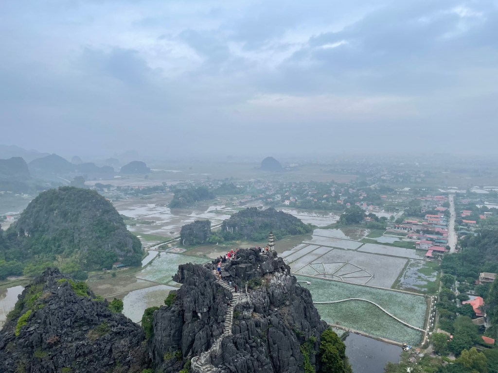 The two peaks of Hang Mua, and the impressive views at the top.