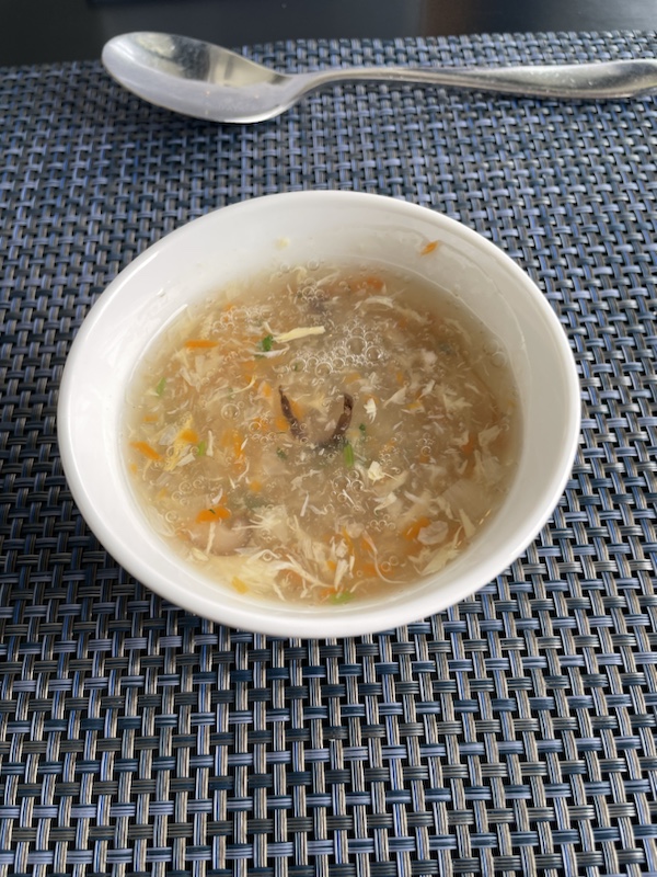 Our 5 course lunch on the Rosy Cruise ship (Halong Bay, Vietnam) was beautifully presented, and the restaurant had lovely views over the water 