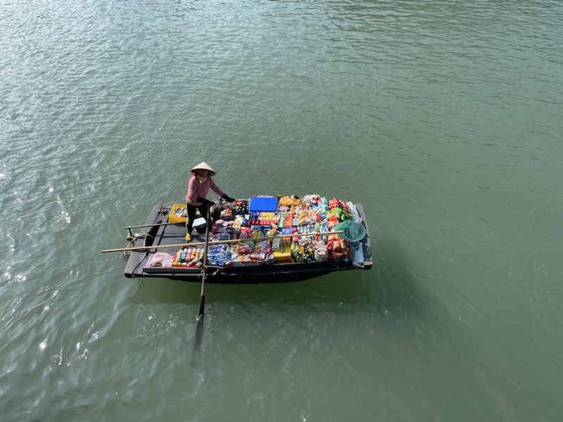 View from our balcony on the Rosy Cruise ship​, Ha Long Bay, Vietnam