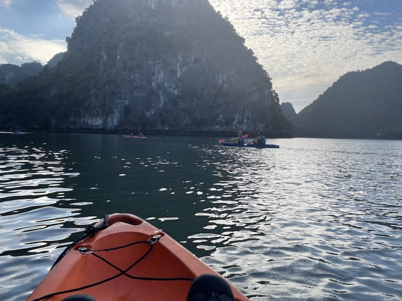 Kayaking in Ha Long Bay, Vietnam