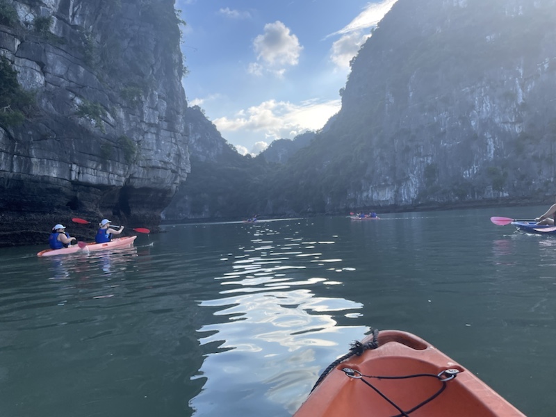 Kayaking in Ha Long Bay, Vietnam