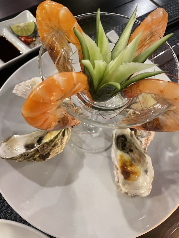 Our 5-course dinner on Rosy cruises, Ha Long Bay, Vietnam 