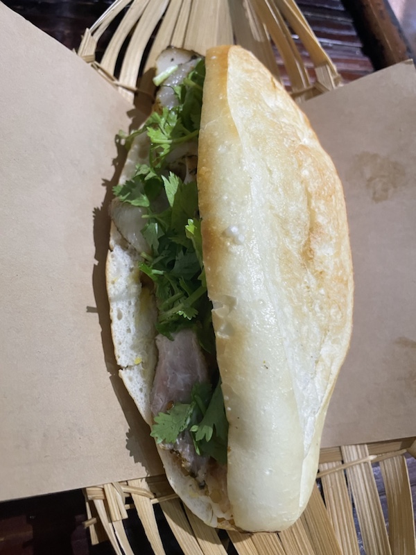 Our very delicious Bahn mi at Banh Mi Nhé, Hanoi, Vietnam 