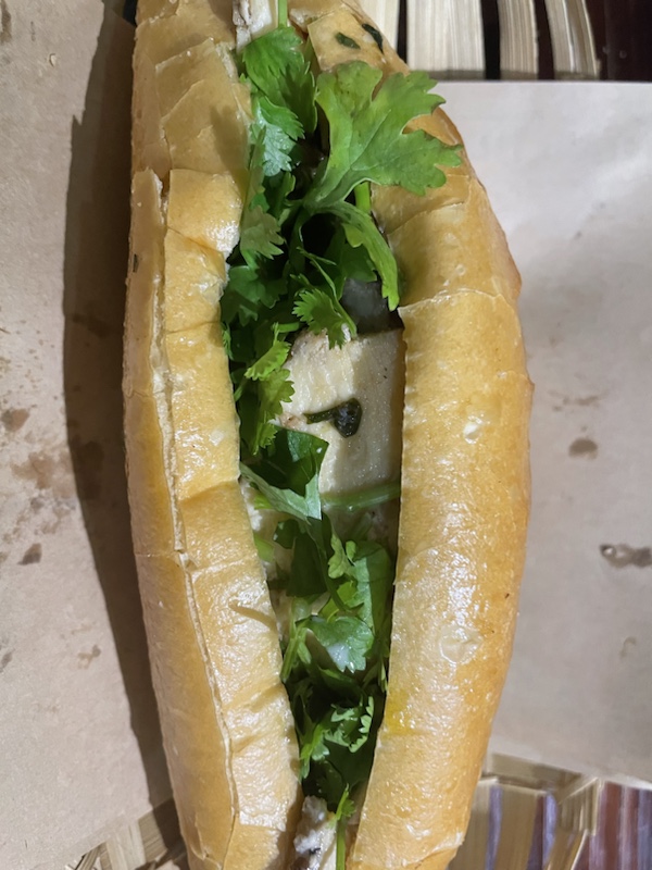 Our very delicious Bahn mi at Banh Mi Nhé, Hanoi, Vietnam 