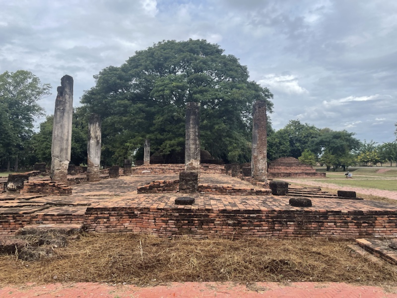 The ruins in the historical park outside Chan Palace, Phitsanulok, Northern Thailand, are interesting to see​