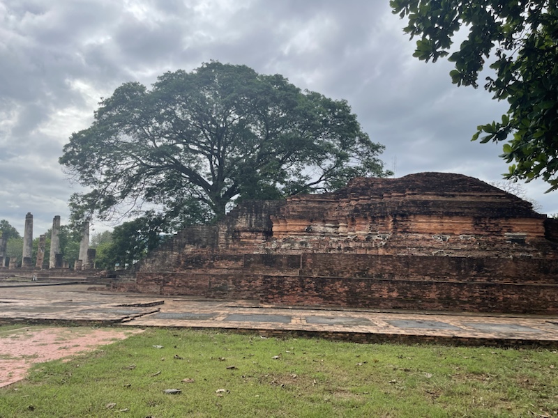 The ruins in the historical park outside Chan Palace, Phitsanulok, Northern Thailand, are interesting to see​