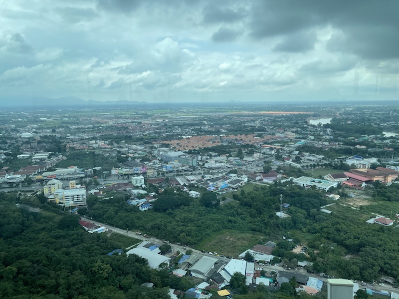 Views over Nakhon Sawan city from the top of the The Nakwon Sawon observation tower