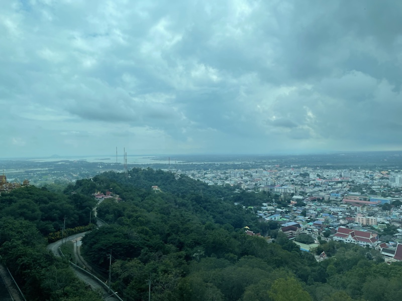 Views over Nakhon Sawan city from the top of the The Nakwon Sawon observation tower