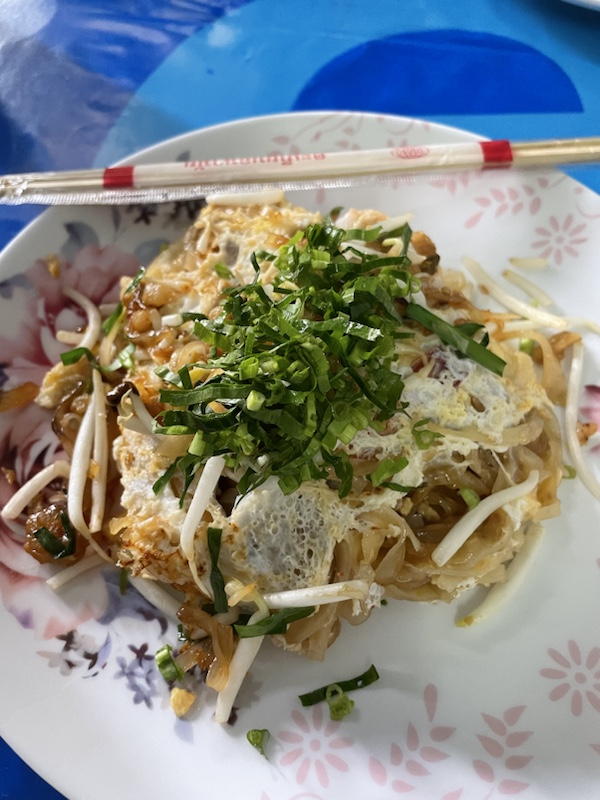 Our delicious pad Thai at ผัดไทยเจ๊ใส, Nakhon Sawan, Northern Thailand 