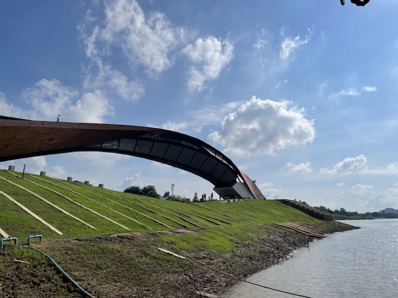 The bridge at Phasan, The Origin of the Chao Phraya River, Nakhon Sawan, Northern Thailand 