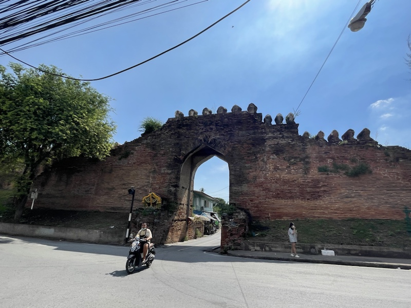 Pratu Chai, one of the old city gates in Lopburi, Thailand 