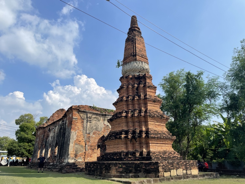 Wat Bandai Hin, with its beautiful ornate chedi, situated in Lopburi, Thailand