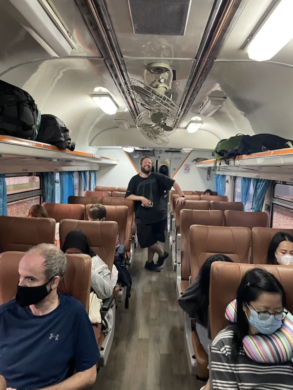 The 2nd class carriages on the Lopburi to Ayutthaya train were air conditioned and comfortable, with plenty of legroom​