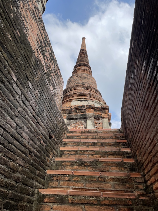 Wat Yai Chai Mongkhon, with its enormous chedi, in Ayutthaya, Thailand 