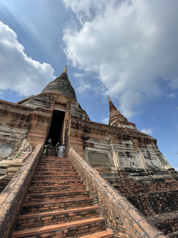 Wat Yai Chai Mongkhon, with its enormous chedi, in Ayutthaya, Thailand 