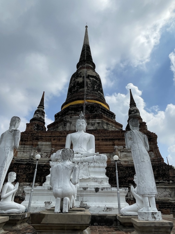 Wat Yai Chai Mongkhon, with its enormous chedi, in Ayutthaya, Thailand 