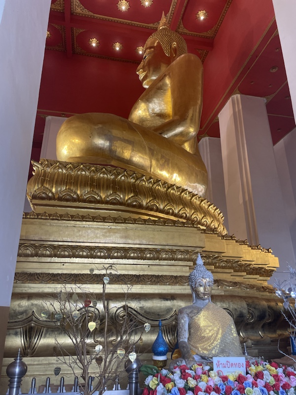 One of of the largest bronze Buddha images in Thailand, inside Phra Mongkhon Bophi, Ayutthaya 