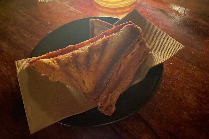 Our cocktails and jaffle at Foxtrot Unicorn, Perth, Western Australia