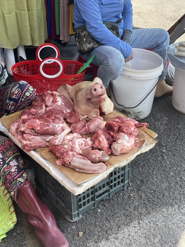 The market just outside the old town in Hoi An, Vietnam - I particularly liked the whole pig’s head!