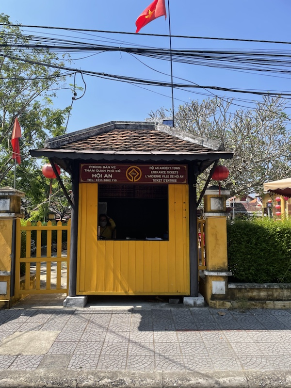 The little ticket counter we eventually found in Hoi An, Vietnam 
