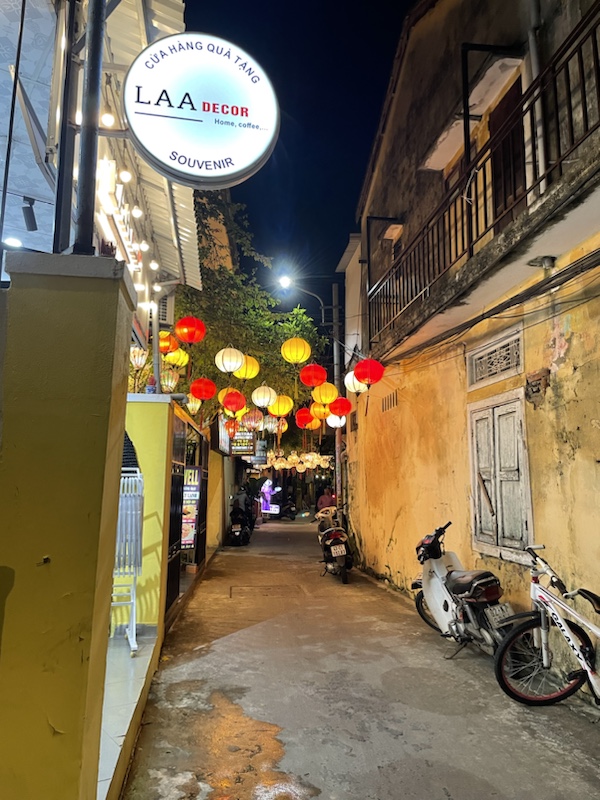 The beautiful streets of Hoi An, Vietnam, lit up by colourful lanterns