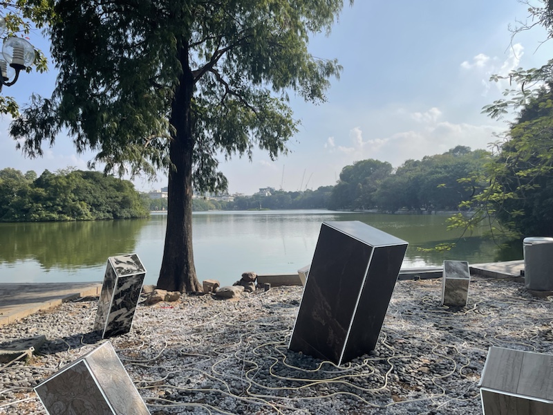 Hoan Kiem Lake in Hanoi, Vietnam 