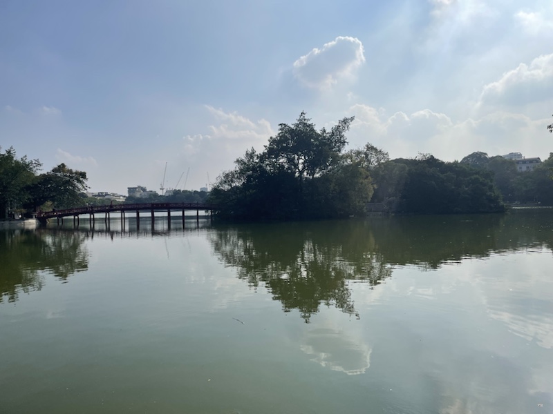 Hoan Kiem Lake in Hanoi, Vietnam 