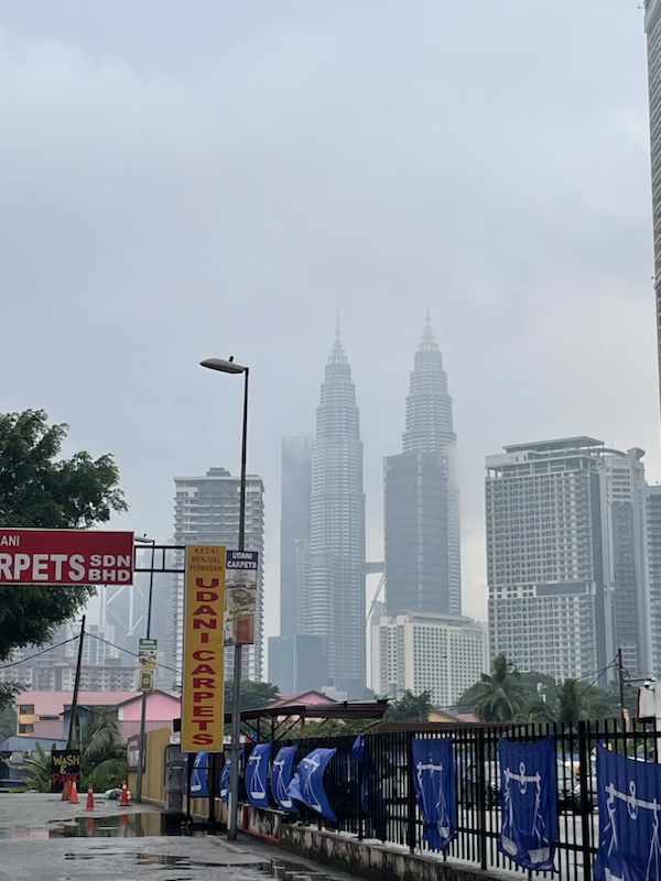 We could just about see the Petronas twin towers through the mist