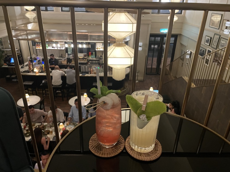 Our complimentary cocktails at the Chow Kit hotel, Kuala Lumpur, Malaysia 
