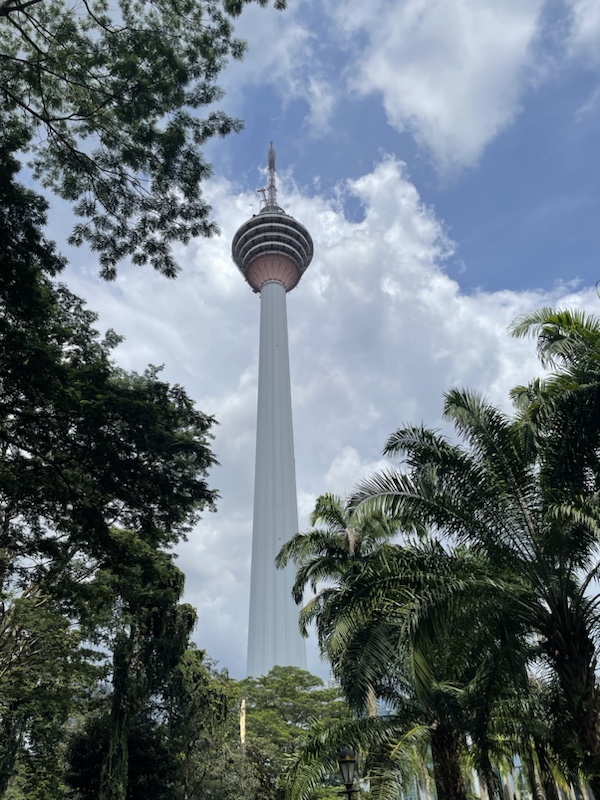 The canopy walks in the KL Forest Eco Park, Kuala Lumpur, Malaysia, feel very close to the skyscrapers 