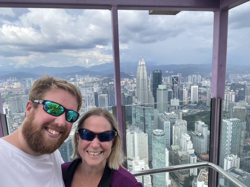 Views from the sky deck and sky box of the KL Tower, Kuala Lumpur, Malaysia 