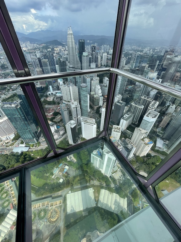 Views from the sky deck and sky box of the KL Tower, Kuala Lumpur, Malaysia 